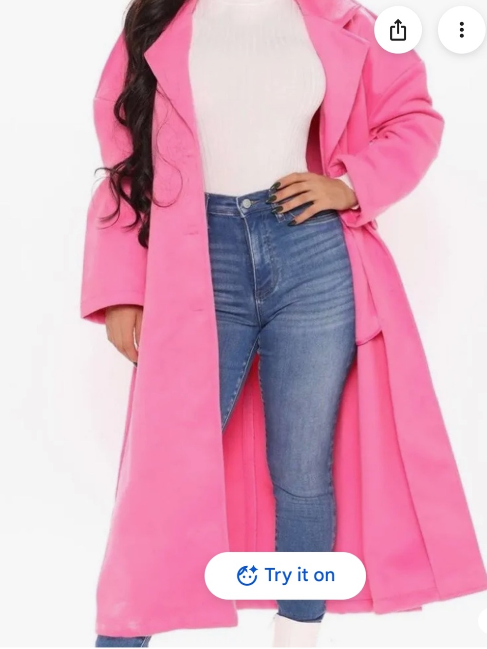 Fashion Nova Oversized Fuchsia Pink Trench Coat